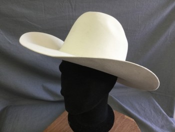 STETSON, White, Wool, Solid, Tall Crown, Large Brim
