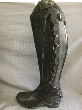 Womens, Sci-Fi/Fantasy Boots , ARIAT, Black, Leather, 6, Center Back Zipper, Quick Lace Up, Knee High,