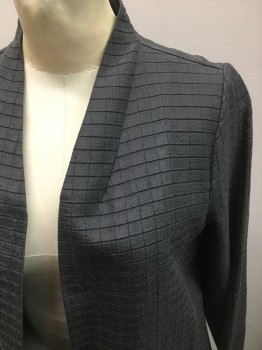 EILEEN FISHER, Graphite Gray, Polyester, Grid , No Closures, 2 Pockets,