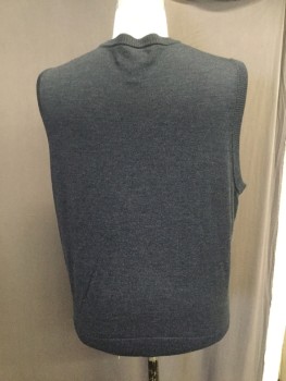 NORDSTROM, Charcoal Gray, Wool, Heathered, Mens Wool Sweater Vest