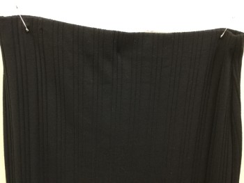 JENNIFER LOPEZ, Black, Polyester, Spandex, Solid, Stripes - Vertical , Black with Self Vertical Stripes, No Shown 1-1/2" Elastic Waistband