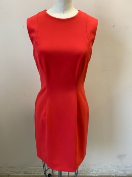 SHOSANNA, Coral Orange, Synthetic, Solid, Princess Seams, 2 Center Back Zippers, Trapezoid Hole Center Back,