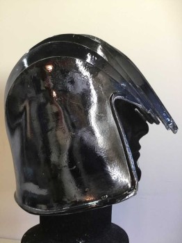 Unisex, Sci-Fi/Fantasy Helmet, MTO, Steel Blue, Fiberglass, L, Ridged, Open Slats At Eyes For Seeing, Fantasy Military,