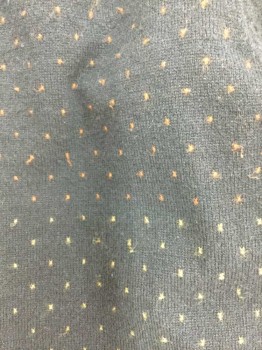 PAUL SMITH, Navy Blue, Rust Orange, Brown, Wool, Dots, V-neck, 4 Buttons, 2 Pockets, Dots Change Color From Rust to Brown Top to Bottom