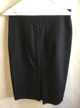 ZARA BASIC, Black, Cotton, Polyester, Solid, 1.5" Waistband, Side Zip, Split Center Back Hem, Black Lining