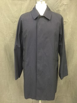 BURBERRY, Black, Cotton, Solid, Single Breasted, Collar Attached, Raglan Long Sleeves, 2 Pockets, Button Tab Cuffs, Burberry Plaid Lining