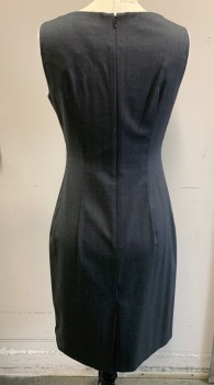 THEORY, Charcoal Gray, Wool, Spandex, 2 Color Weave, Center Back Zipper, Center Back Vent, Thread Thin 2 Color Weave, Gray and Charcoal