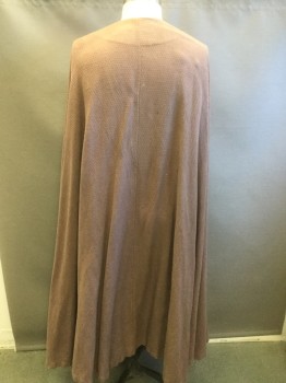 Unisex, Sci-Fi/Fantasy Robe, MTO, Terracotta Brown, Cotton, Solid, Diamonds, Size, No, Has 2 Interior Hooks to Keep on the Shoulders.  Mended Left Shoulder, No Closures,