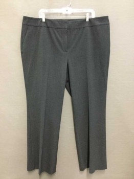 SEJOUR  , Gray, Polyester, Lycra, Heathered, Flat Front, Zip Fly,