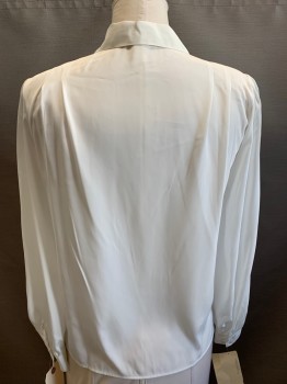 ILYSSA MAXX, White, Polyester, Solid, C.A., B.F., Hidden Placket, Pleated CF, Shoulder Pleats Front To Backls Pleats @ Shoulder, Shoulder Pads