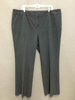 SEJOUR, Gray, Polyester, Lycra, Heathered, Flat Front, Zip Fly, Double