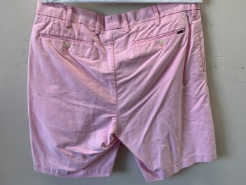 Mens, Shorts, POLO RALPH LAUREN, Baby Pink, Cotton, Solid, 34, F.F, 5 Pockets,