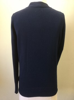 Childrens, Cardigan Sweater, CAT & JACK, Navy Blue, Cotton, Solid, Medium, Button Front, Long Sleeves, 2 Pockets,