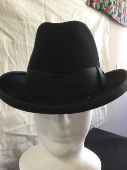 Mens, Homburg, PIERONI BRUNO, Black, Wool, Solid, See Photo Attached,