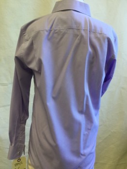 NORDSTROM, Lavender Purple, Cotton, Solid, Boys, Long Sleeves,  Button Front, Collar Attached, 1 Pocket,