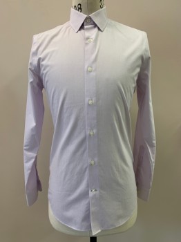 BANANA REPUBLIC, Lilac Purple, White, Cotton, Stripes - Vertical , L/S, Button Front, Collar Attached,
