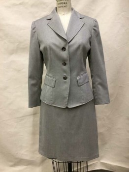 Womens, Suit, Jacket, TAHARI, Beige, Polyester, Lycra, Solid, B:34, 4, Twill, C.A., Notched Lapel, 3 Btn Single Breasted, 2 Pckts With Flaps, Beige Heather