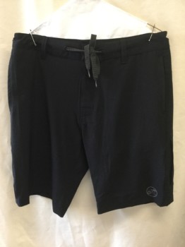 Val Surf, Black, Polyester, Spandex, Solid, Side Slit Pockets and Zippered Side Thigh Pockets, Back Pockets