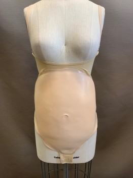 Womens, Pregnancy Belly/Pad, MOONBUMP, Beige, Rubber, Spandex, Solid, 3-4mo, S, 3-4 Months, Beige Bra Straps, Spandex Thong Bodysuit
