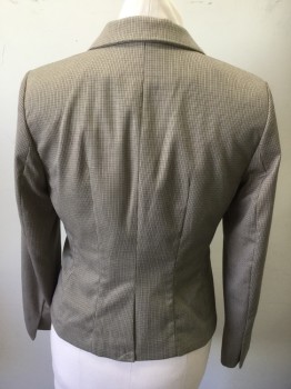 H&M, Beige, Caramel Brown, Black, Olive Green, Polyester, Viscose, Check , Single Breasted, 1 Button, 2 Pockets, Notched Lapel,
