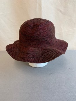 Unisex, Sci-Fi/Fantasy Hat, D&Y, Brick Red, Black, Polyester, Heathered, Solid, *Aged/Distressed*