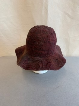 Unisex, Sci-Fi/Fantasy Hat, D&Y, Brick Red, Black, Polyester, Heathered, Solid, *Aged/Distressed*