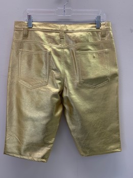 MAGNET, Gold Metallic, Poly/Cotton, Top Pockets, Zip Front, F.F, 2 Patch Pockets At Back