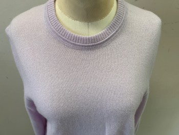 EQUIPMENT, Lavender Purple, Cashmere, Solid, Long Sleeves, Crew Neck,