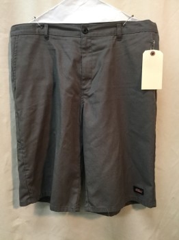 DICKIES, Gray, Cotton, Polyester, Solid, Gray