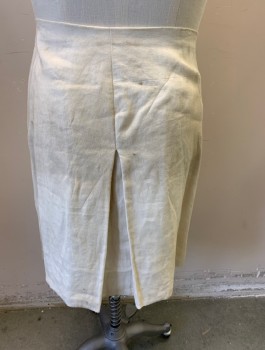 Mens, Historical Fiction Skirt, N/L MTO, Cream, Linen, Solid, W:34, Pleated, Hidden Velcro Closure at Front, Dusty/Dirty, Made To Order