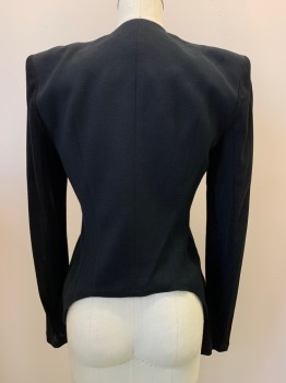 HELMUT LANE, Black, Polyester, Cotton, Solid, L/S, Single Breasted, Side Pockets With Zipper,
