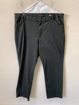 LEE, Faded Black, Cotton, Polyester, Twill, Mid Rise, Straight Leg, Zip Fly, 4 Pockets, Belt Loops