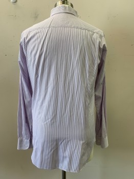 ARMANI, Purple, White, Cotton, Stripes - Vertical , L/S, Button Front, C.A.,