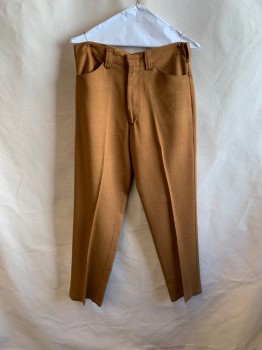 NL, Tan Brown, Polyester, Top Pockets,  Zip Front, F.F, 2 Welt Pockets