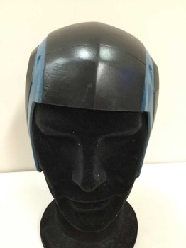 Unisex, Sci-Fi/Fantasy Helmet, Black, Blue, White, Rubber, Color Blocking, Slit Up The Back, Multiples,