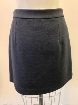 Womens, Skirt, Mini, PHILLIP LIM, Black, Polyamide, Wool, 4, Woven, Textured, Button Front, Buttons on Left Front, 4 Gold Buttons, Hem Above Knee