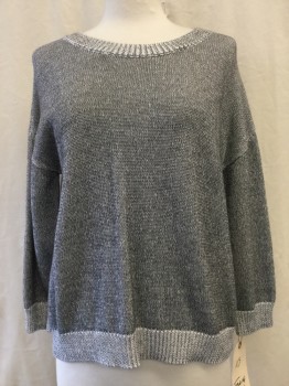 FRENCH CONNECTION, Heather Gray, Modal, Cotton, Round Neck,