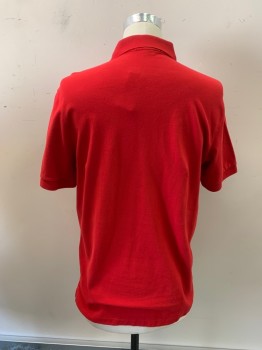 CREMIEUX, Red, Cotton, Spandex, Solid, C.A., 2 Buttons, S/S,