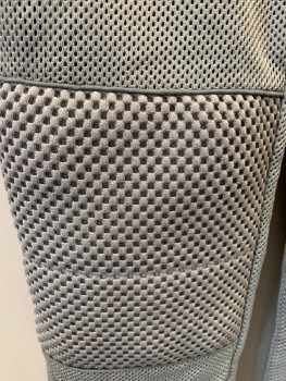 Womens, Sci-Fi/Fantasy Piece 2, MTO, Gray, Synthetic, Circles, 28/29, Pant, Zip Front, Belt Loops, Mesh with Different Mesh On Padded Knees, Elastic In Back Waistband, Diagonal Back Pocket