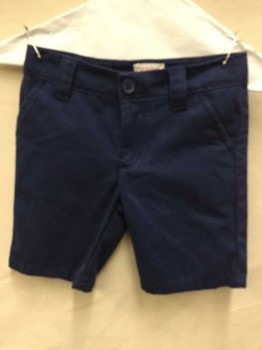 Childrens, Shorts, CAT & JACK, Navy Blue, Cotton, Solid, 4, Flat Front, Zip Front,