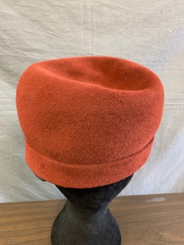 Womens, Hat, LISOGORSKY, Brick Red, Wool, OS, Repro, Strap & Orange Plastic Buckle, Visor