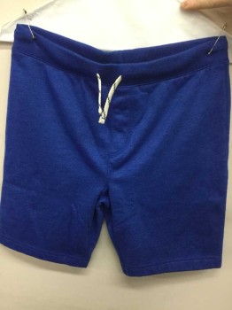 CREW CUTS, Royal Blue, Cotton, Polyester, Solid, Sweatshirt Material, Drawstring, Knit,