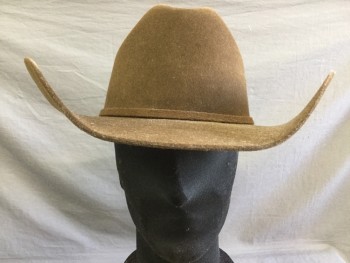 JUSTIN, Dk Brown, Wool, Rodeo Shaped Brim, Fur Felt, Classic Hat Band with Silver Details