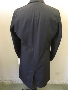 BOSS, Dk Brown, Polyester, Solid, Single Breasted, Collar Attached, 2 Pockets,
