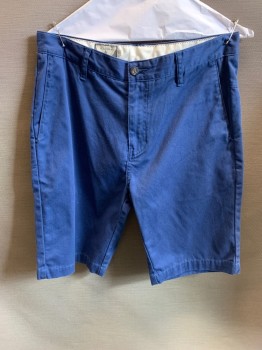 Mens, Shorts, VOLCOM, Navy Blue, Poly/Cotton, Solid, W:30, Side Pockets, Zip Front, F.F, 2 Pockets