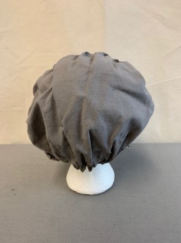 Womens, Historical Fiction Hat, N/L, Gray, Cotton, Solid, O/S, 1700s, No Closures *Aged/Distressed*
