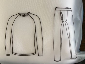 Unisex, FOR SALE 2Pc Thermal Set, THERMA JOHN, White, Polyester, Spandex, We Have 24 XL and 31 2XL for SALE At $30, Long Sleeve Shirt and Pants, Moisture Wicking, Thick Fabric with a Lightweight Feel, Heat Retention, Inner Bushed Fleece,
