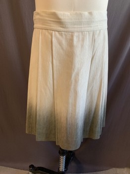 Mens, Historical Fiction Skirt, MTO, Cream, Dk Gray, Silk, Ombre, 30, Zip Back, Pleated