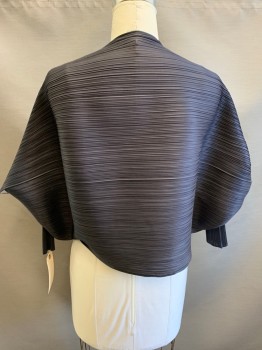 N/L, Dusty Purple, Poly/Cotton, Solid, Permanent Pleating, Open Front, Interesting Cut