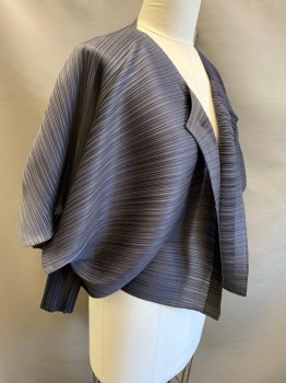 Womens, Sci-Fi/Fantasy Jacket, N/L, Dusty Purple, Poly/Cotton, Solid, O/S, Permanent Pleating, Open Front, Interesting Cut